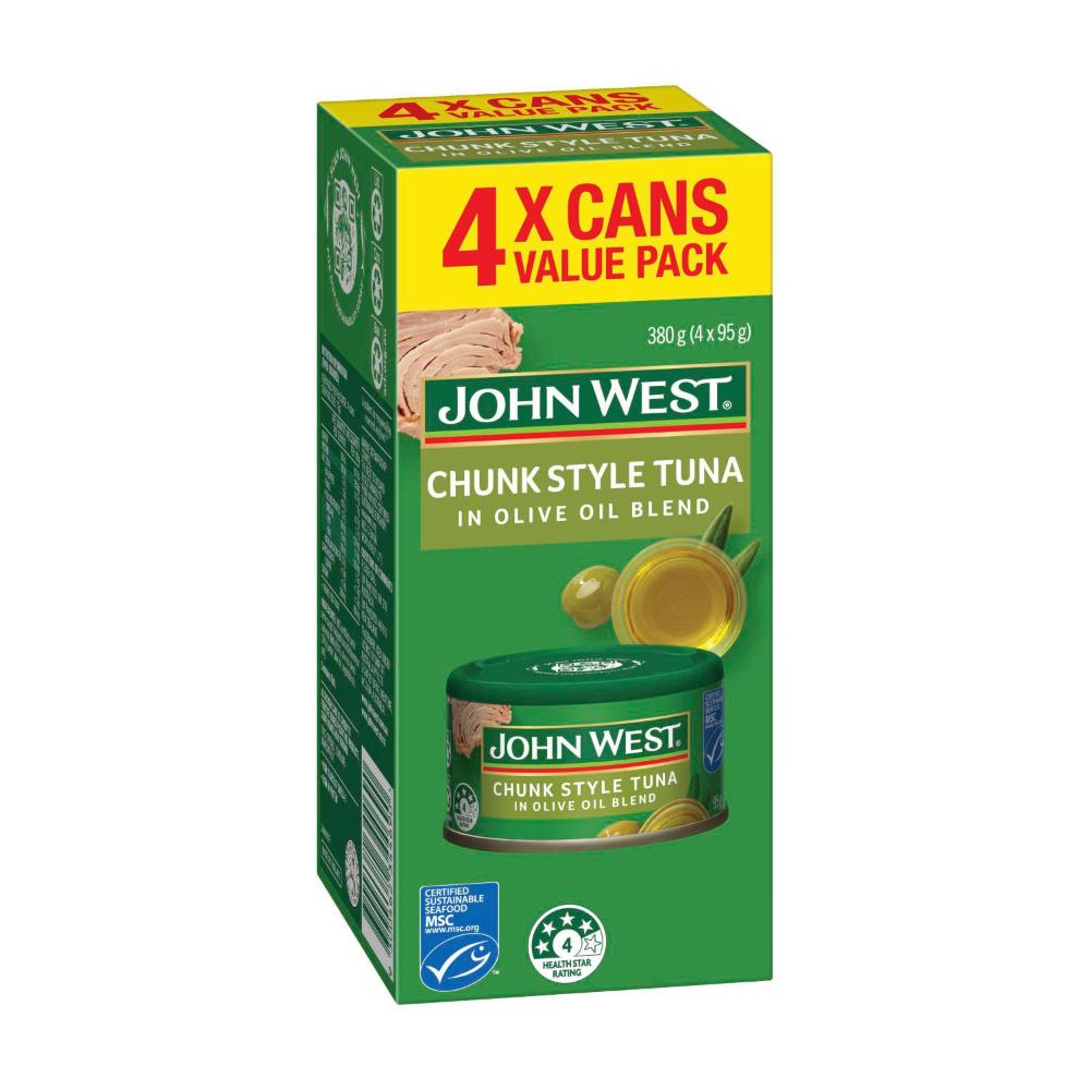John West Tempters Tuna Multipack Olive Oil Blend 4x95g - 380g