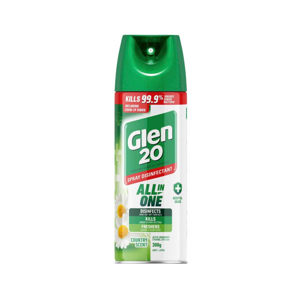 Glen 20 Disinfectant Air Freshener Spray Country Scent - 300g
