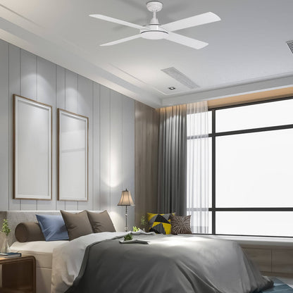 Mercator Grange Ceiling Fan - 130cm White - Plywood - Quiet Operation