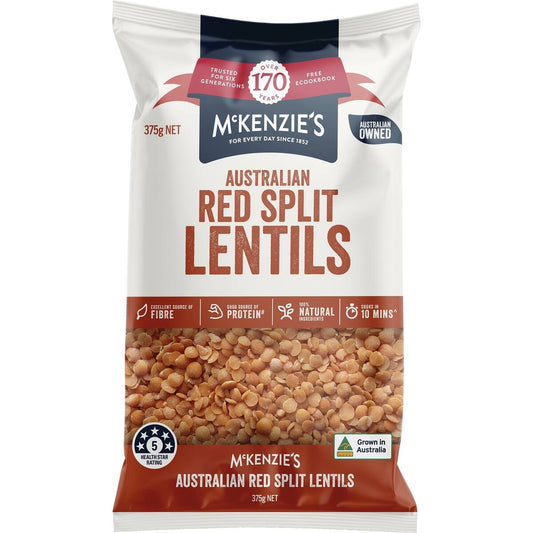 Mckenzie's Lentils Red 375g
