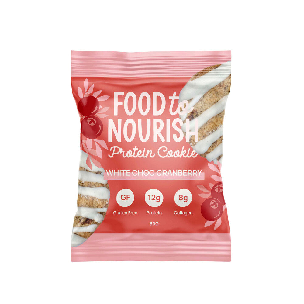 Food To Nourish Protein Cookie White Chocolate Cranberry - 60g