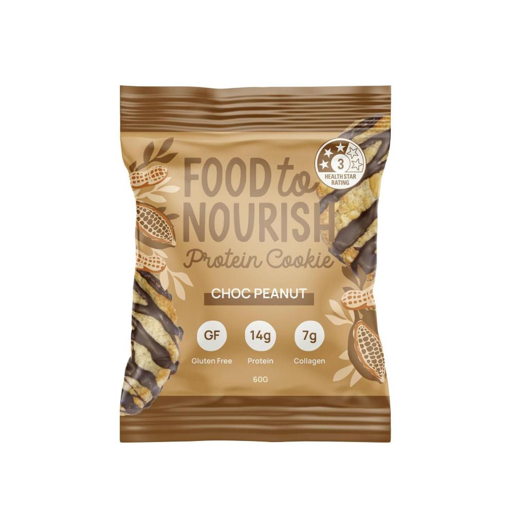 Food To Nourish Protein Cookie Choc Peanut - 60g