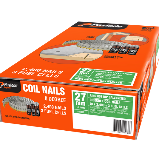 Paslode Impulse Coil Nails - 27mm - 2400 Pack