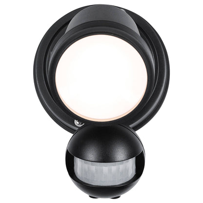 Brilliant Black Raptor III Single LED Sensor Light - 800 Lumens