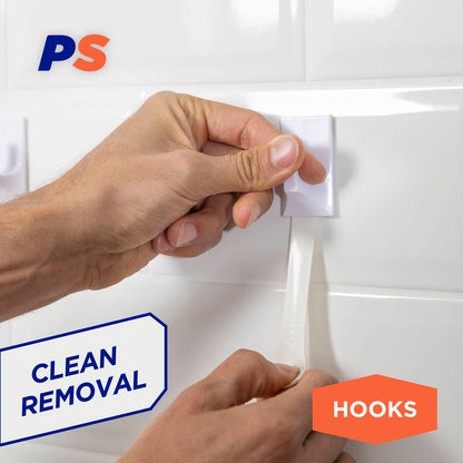 Permastik Medium Utility Hooks - Holds 1kg - 6 Pack