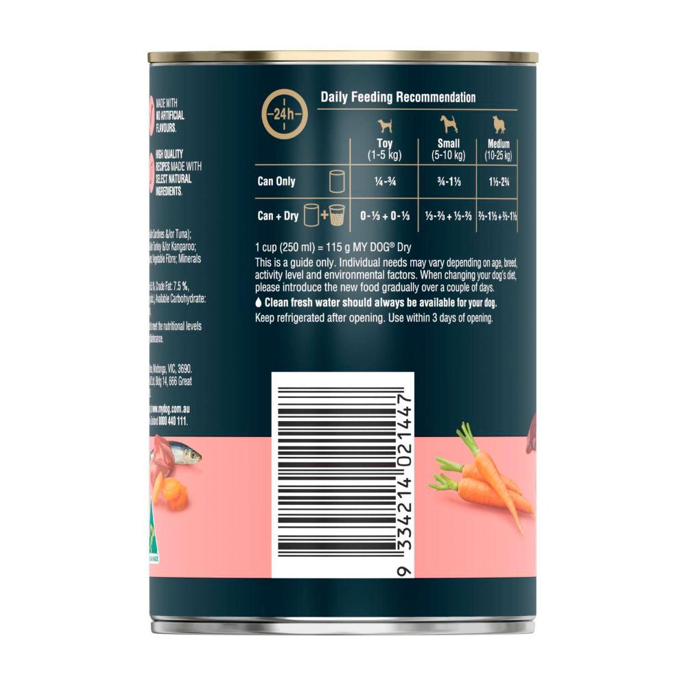 My Dog assic Loaf With Sardine Tuna & Spring Vegetables Can Wet Dog Food - 400g