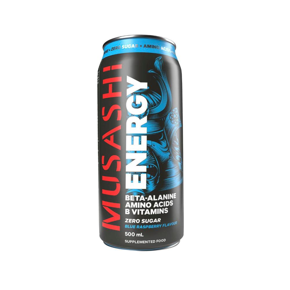 Musashi Energy Drink Blue Raspberry - 500mL