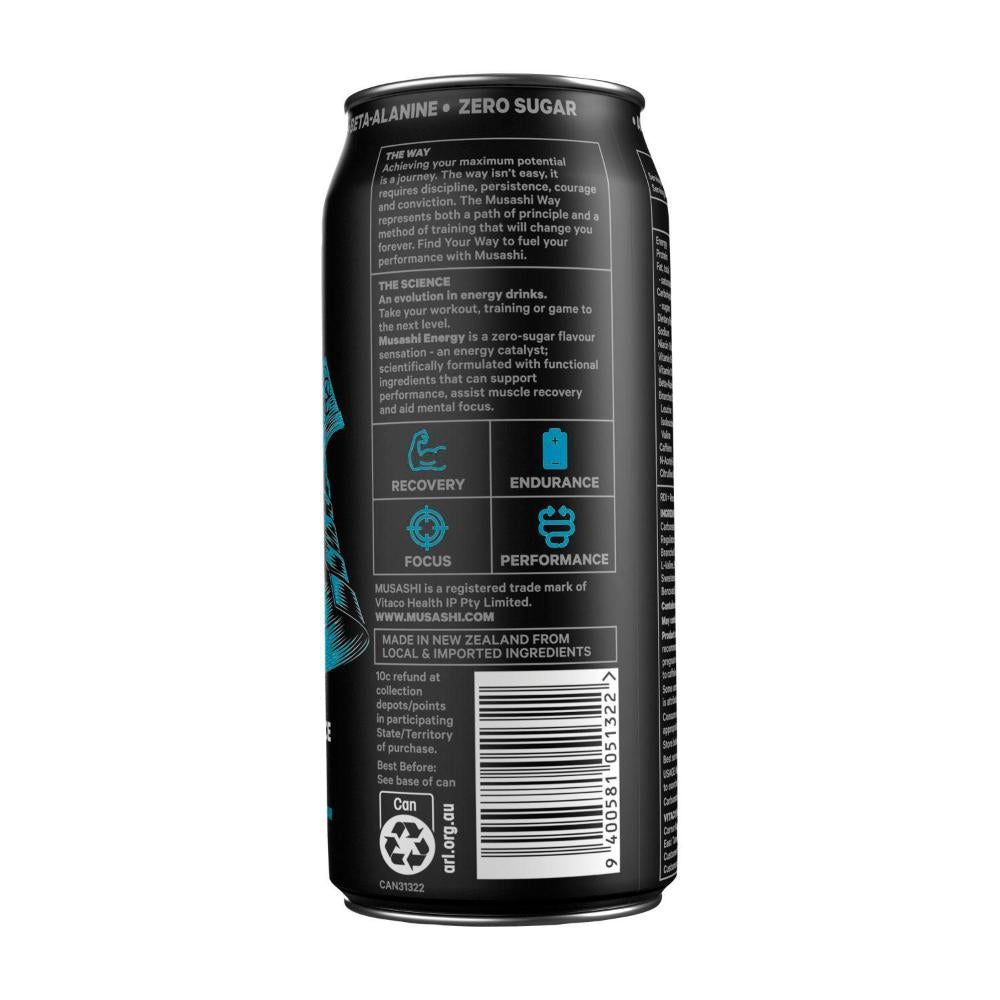 Musashi Energy Drink Blue Raspberry - 500mL