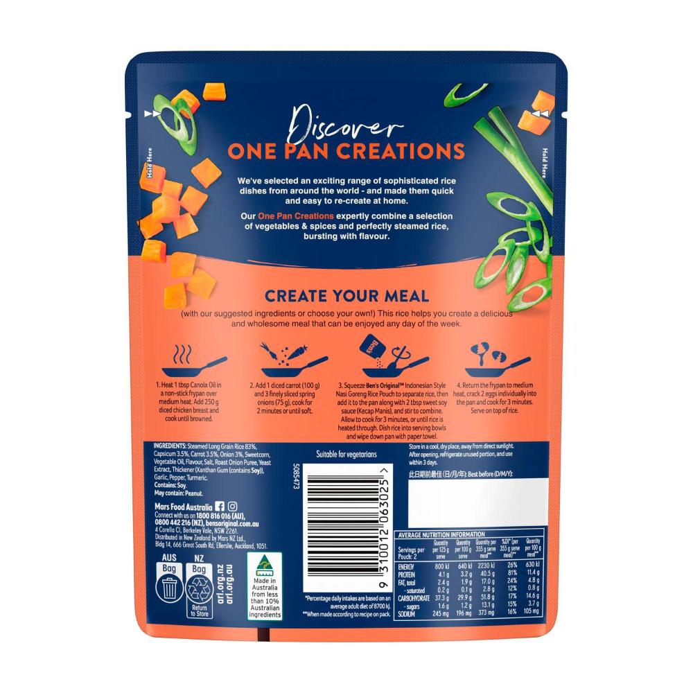 Ben's Original One Pan Indonesian Style Nasi Goreng Rice - 250g