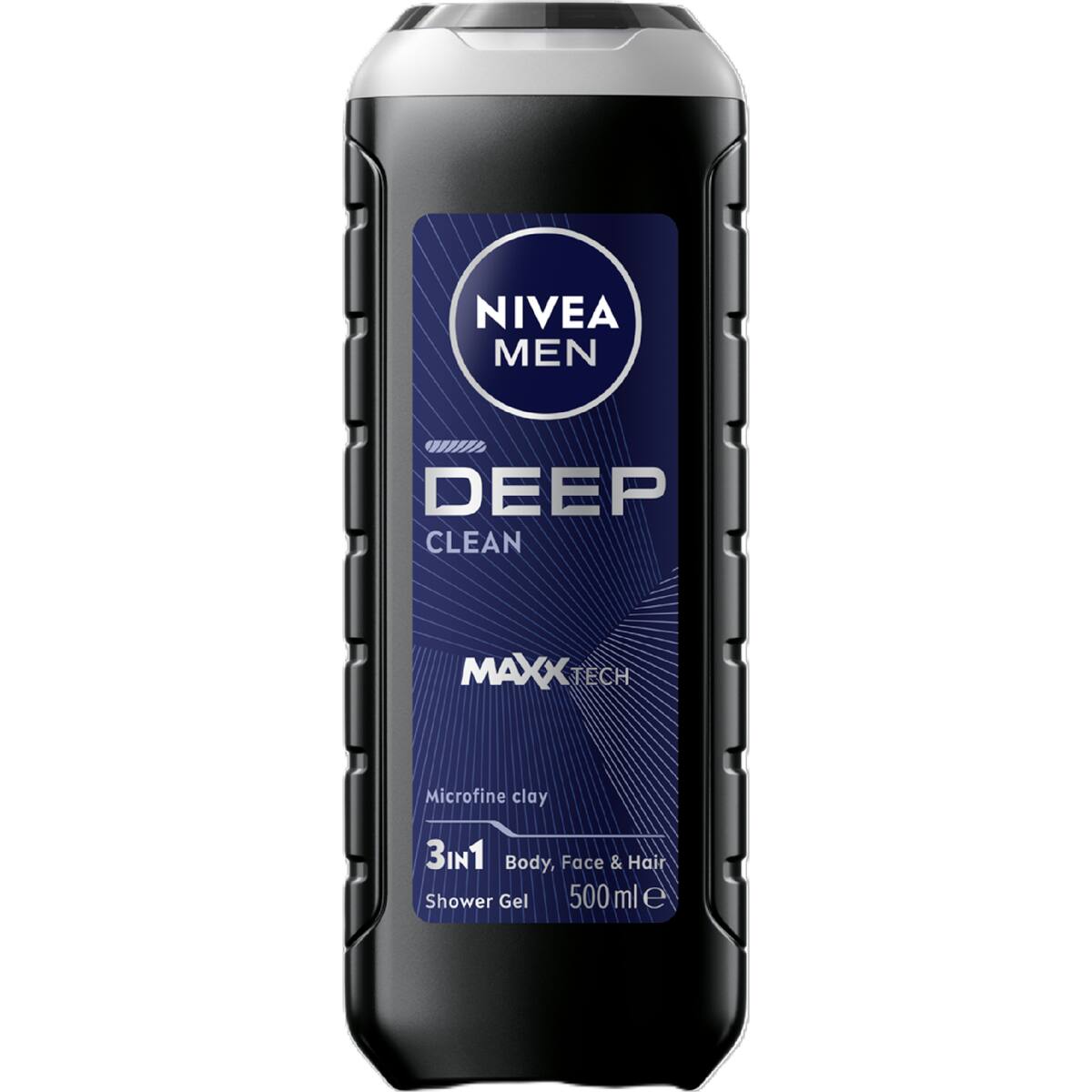 Nivea Men Deep 3 In 1 Shower Gel & Body Wash 500ml