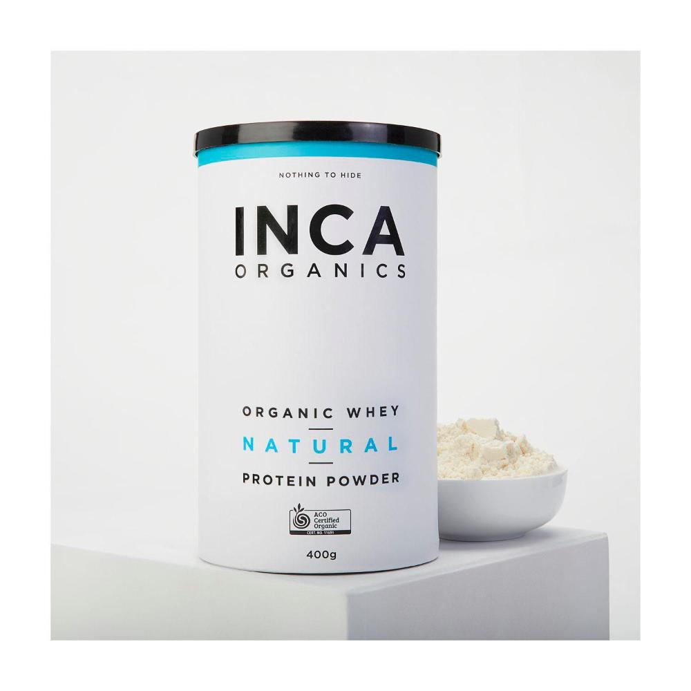 INCA Organics Organic Whey Natural Protein Powder - Unflavoured - 400g
