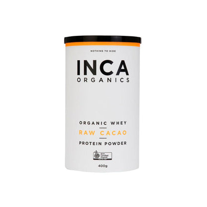 INCA Organics Organic Whey Raw Cacao Protein Powder - Chocolate - 400g