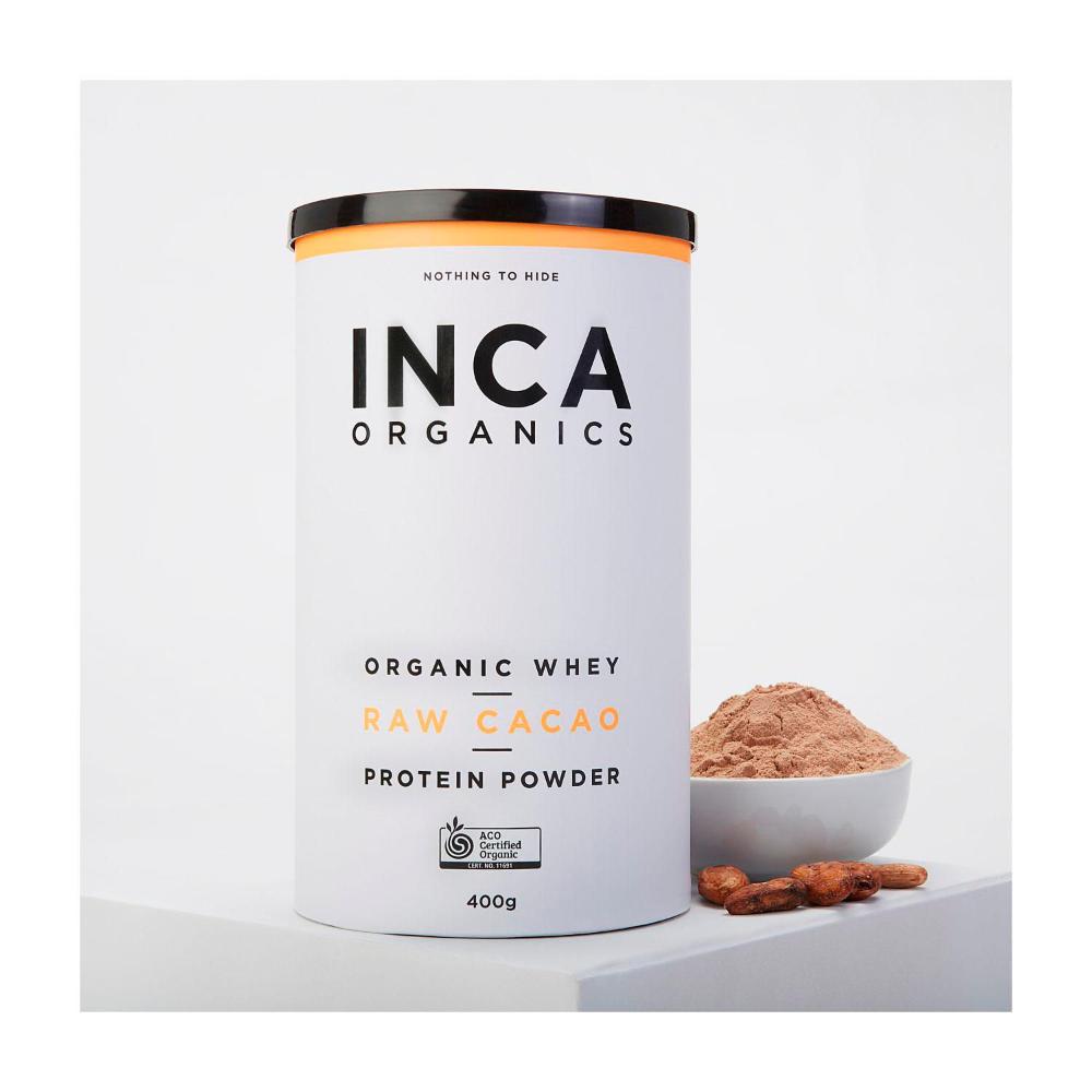 INCA Organics Organic Whey Raw Cacao Protein Powder - Chocolate - 400g