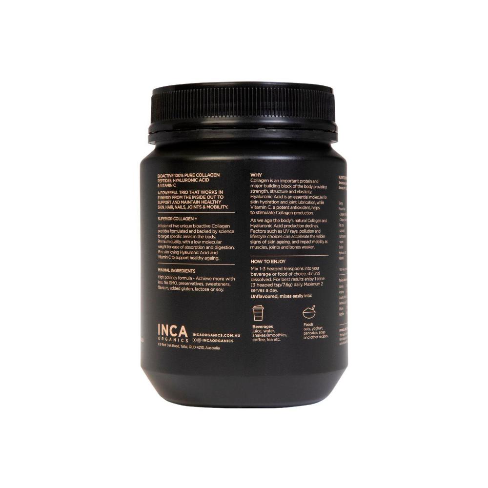 INCA Organics Wellness Bioactive Collagen + Hyaluronic Acid + Vita ... 230g