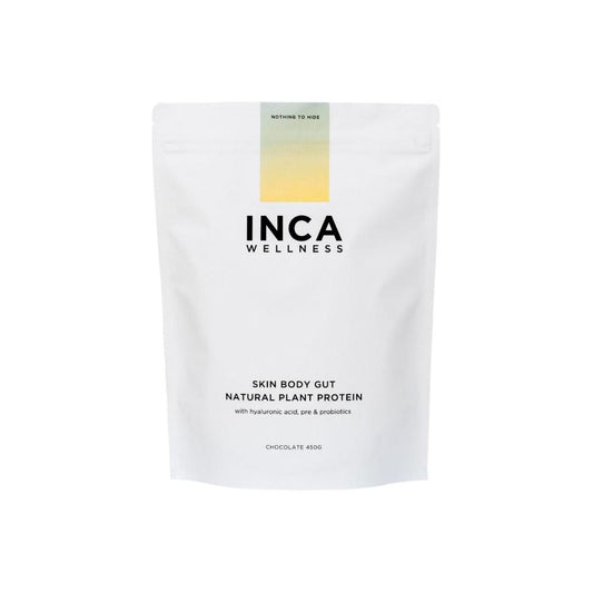 INCA Organics Skin Body Gut Natural Plant Protein - Chocolate - 450g