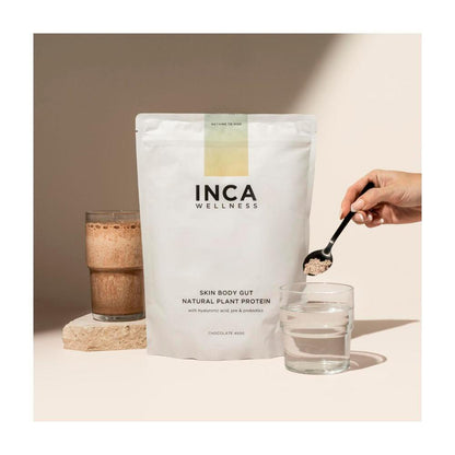 INCA Organics Skin Body Gut Natural Plant Protein - Chocolate - 450g