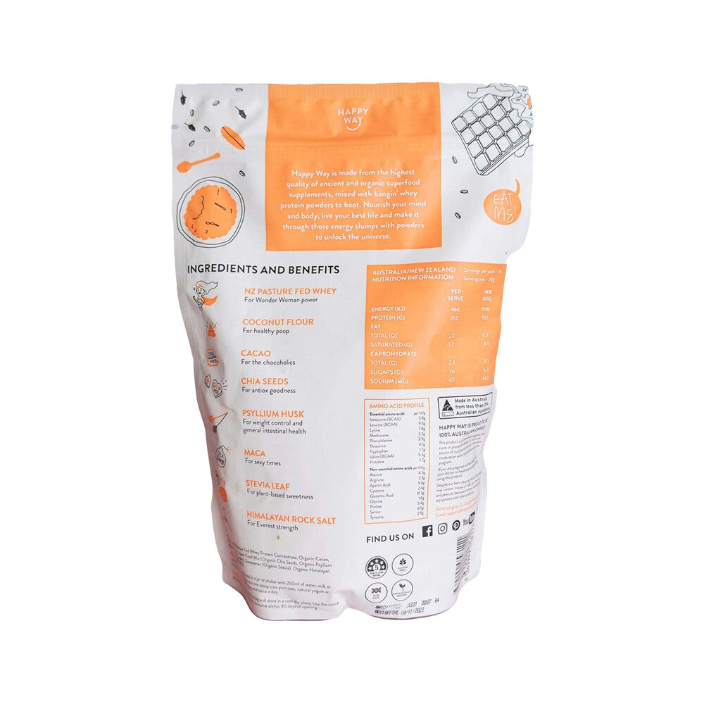 Happy Way Whey Protein Powder Chocolate - 500g