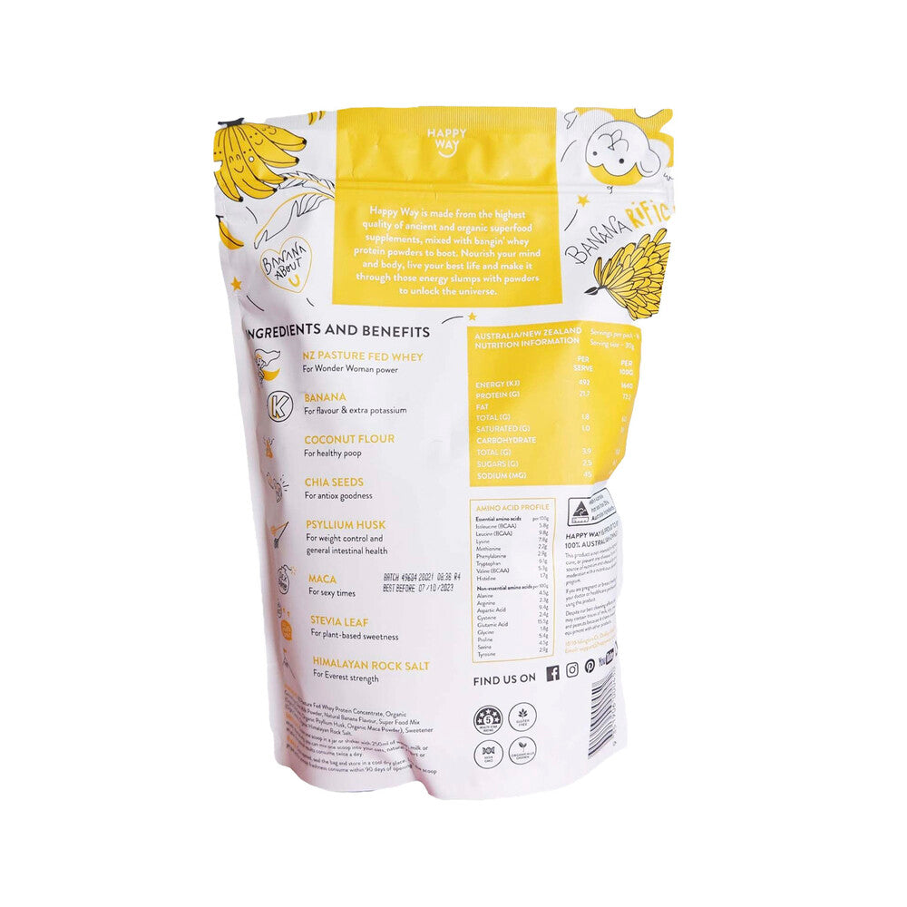 Happy Way Whey Protein Powder Banana - 500g