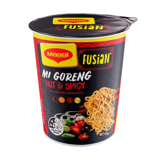 Maggi Fusian Mi Goreng Instant Cup Noodles Hot & Spicy - 65g