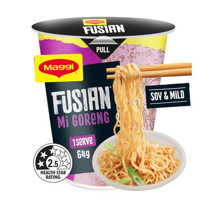 Maggi Fusian Mi Goreng Instant Cup Noodles Soy & Mild Spice - 64g