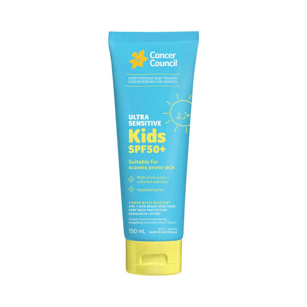 Cancer Council Ultra Sensitive Kids Sunscreen SPF 50+ - 150mL