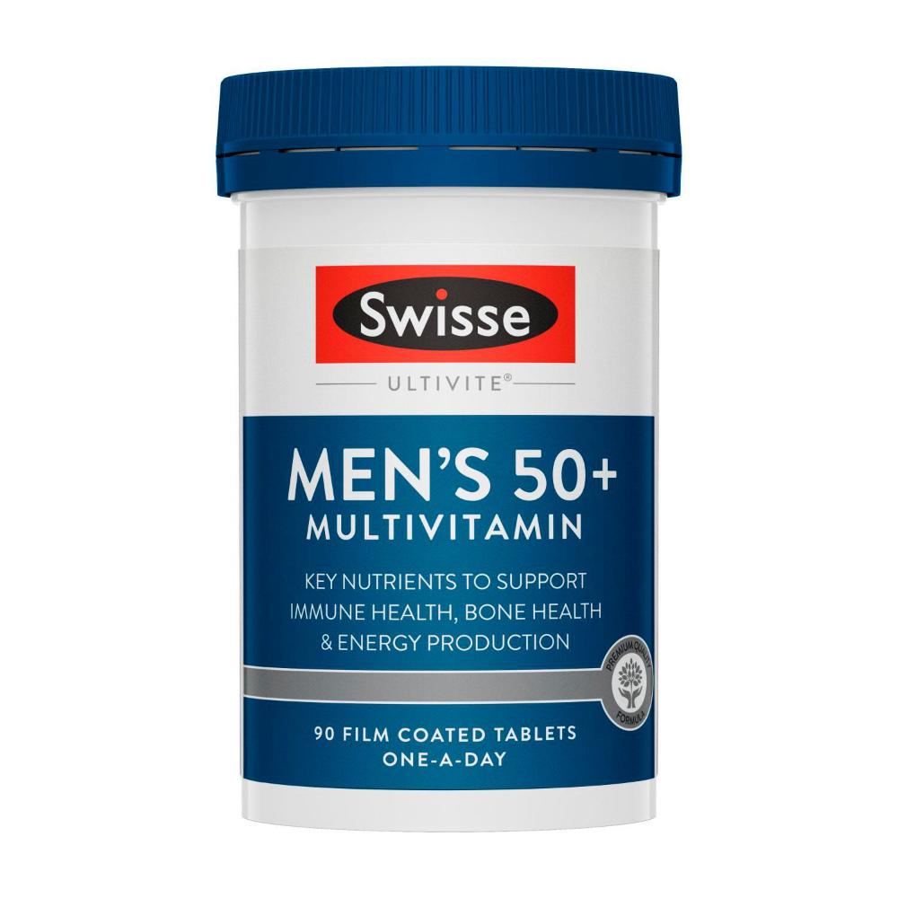 Swisse Ultivite Men's 50+ Multivitamin With Key Nutrients - 90 pack