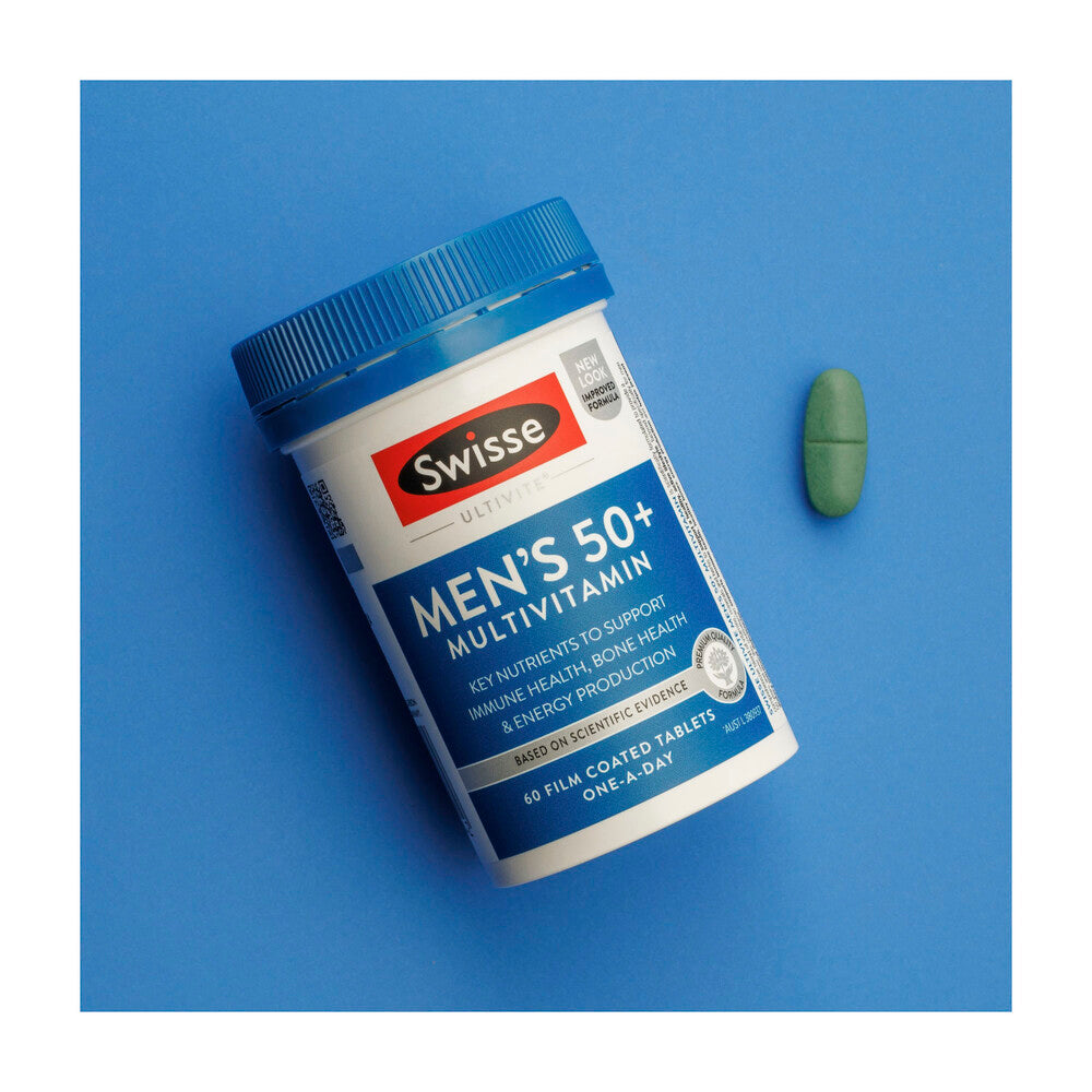 Swisse Ultivite Men's 50+ Multivitamin With Key Nutrients - 90 pack