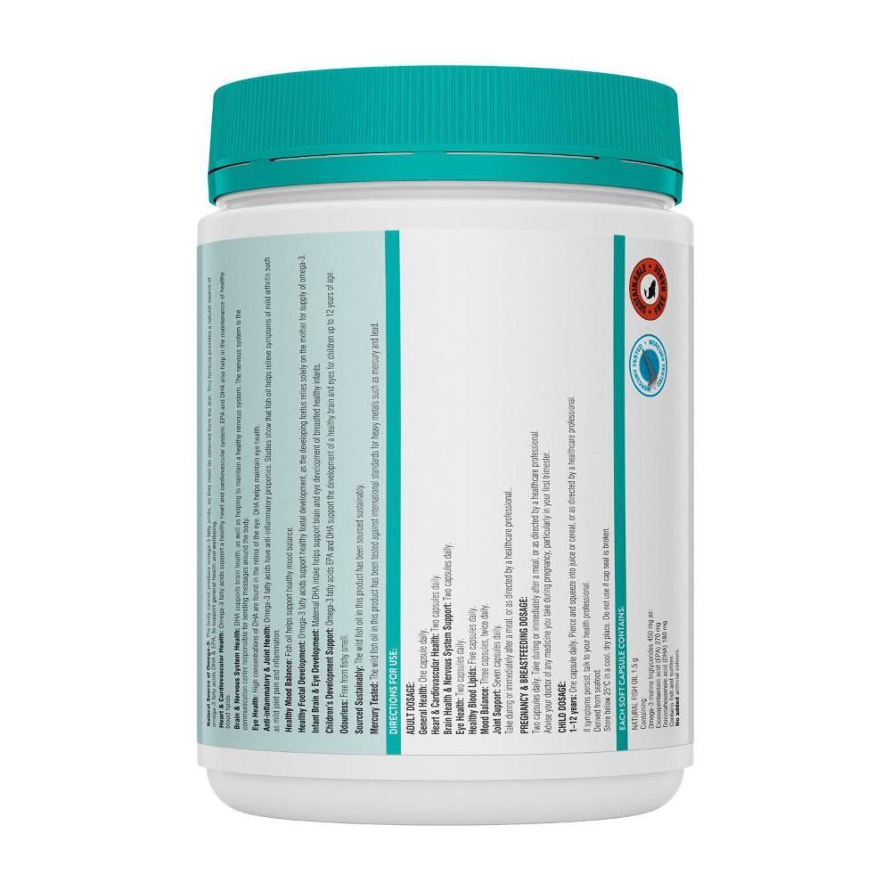 Swisse Ultiboost High Strength Odourless Fish Oil Capsules - 200 Pack