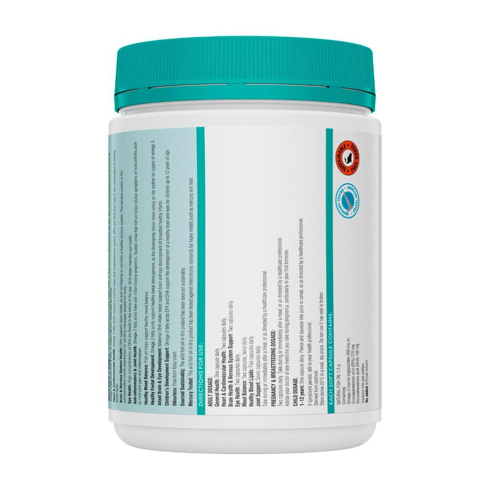 Swisse Ultiboost High Strength Odourless Fish Oil Capsules - 200 Pack