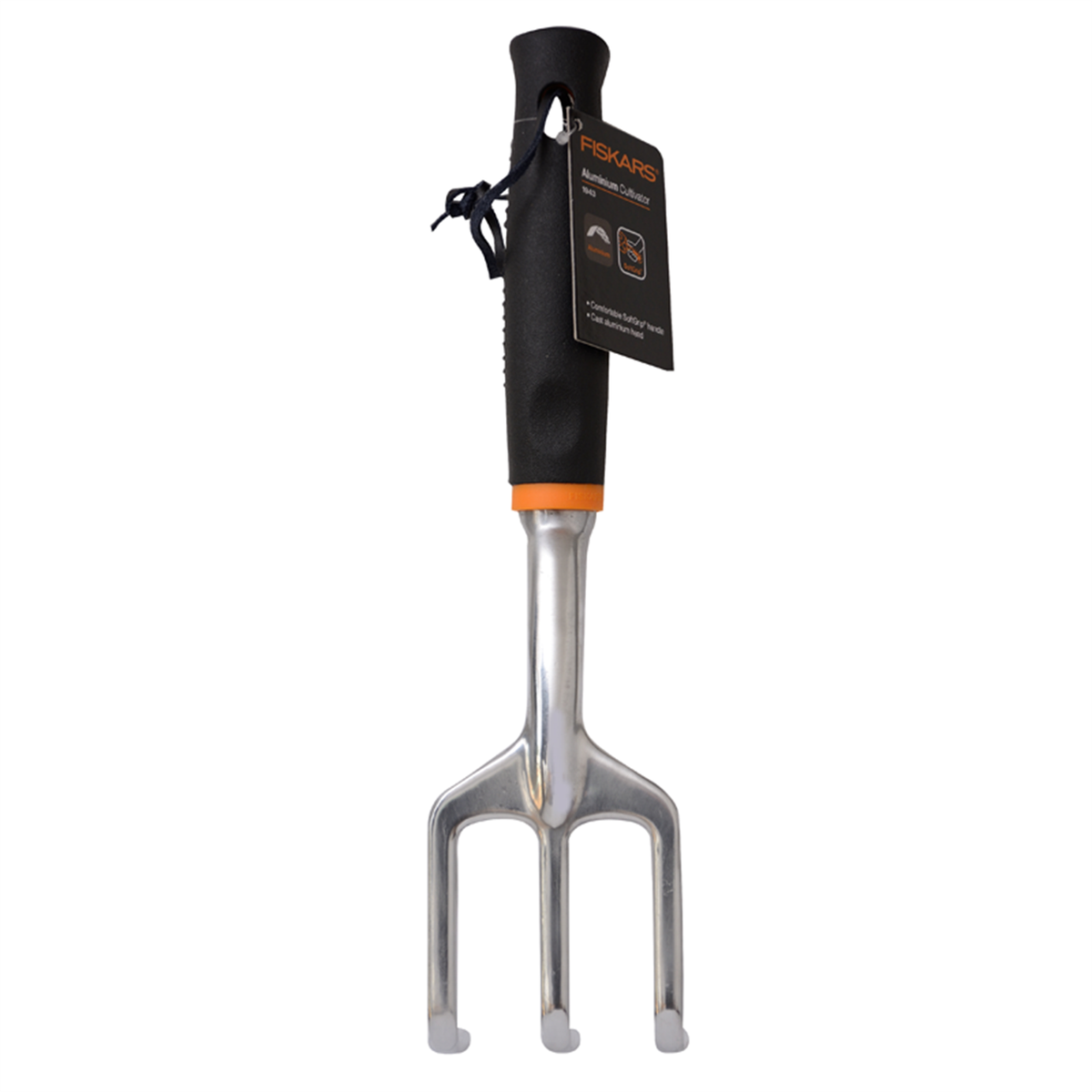 Fiskars Aluminium Cultivator - 70mm Tines - Ergonomic Handle
