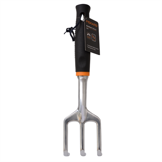 Fiskars Aluminium Cultivator - 70mm Tines - Ergonomic Handle