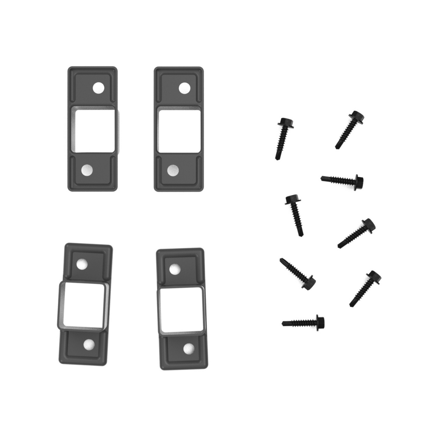 Rapidfence Black Steel Panel Brackets - 33 x 82mm - 4 Pack
