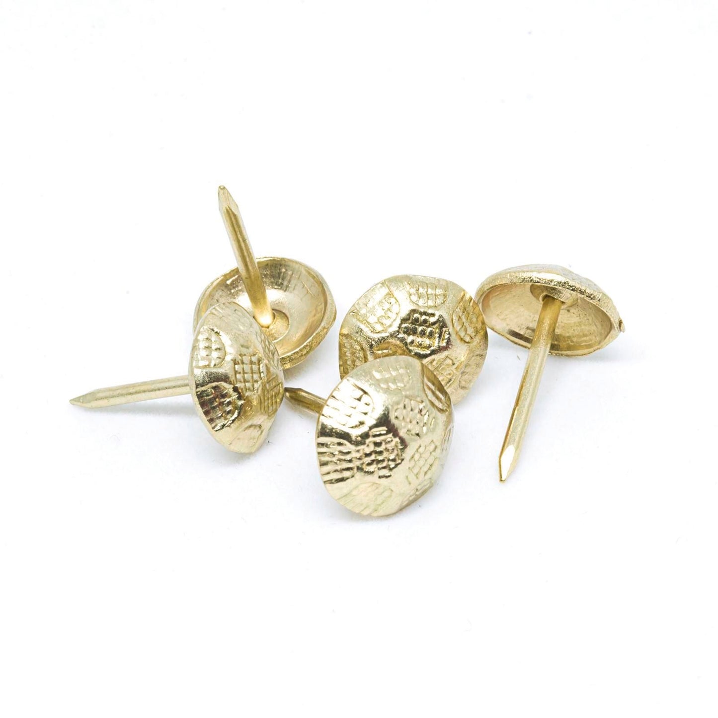 Pinnacle Brass Hammer Head Upholstery Nails - 40mm - 50 Pack