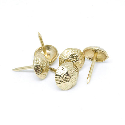 Pinnacle Brass Hammer Head Upholstery Nails - 40mm - 50 Pack
