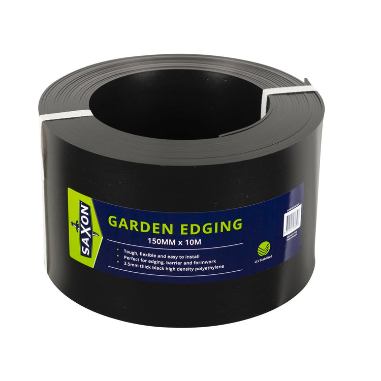 Saxon Black Garden Edging - 150mm x 10m