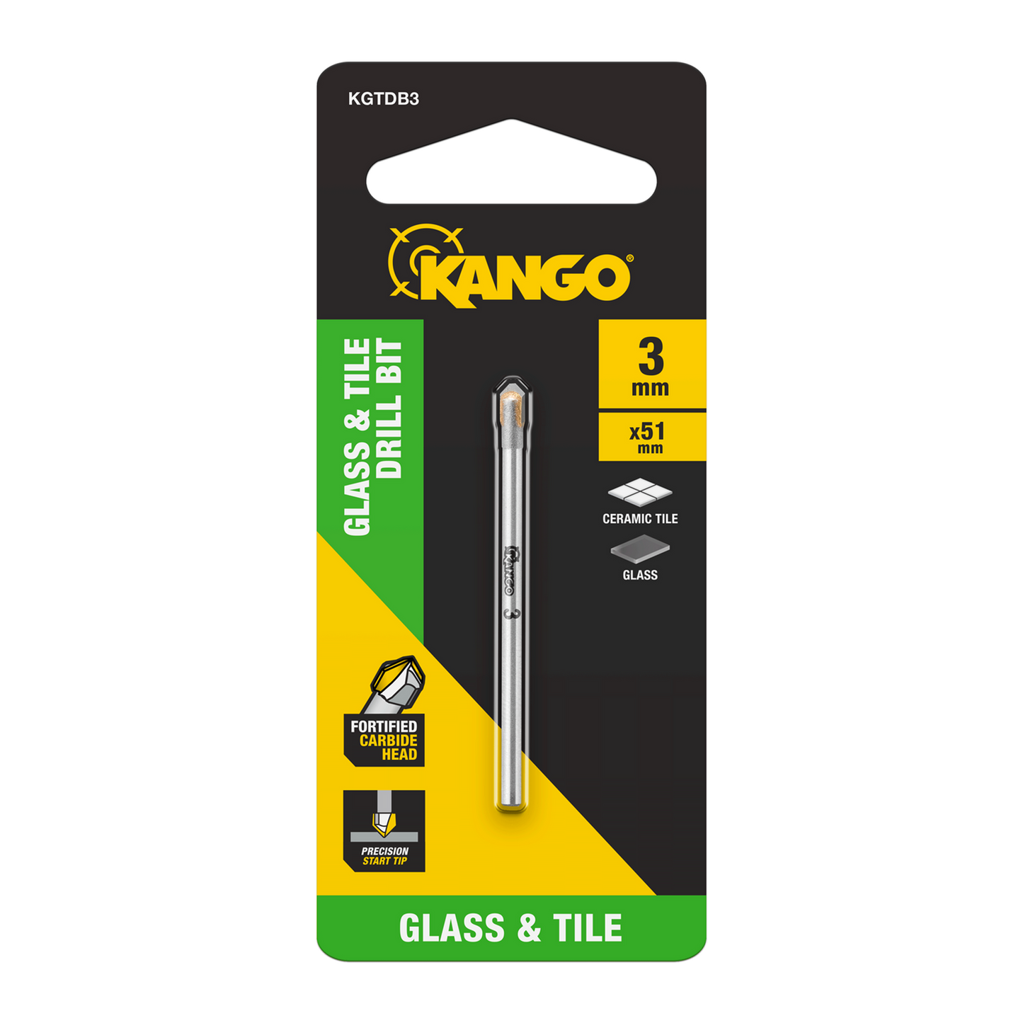 Kango Glass and Tile Drill Bit - 3mm