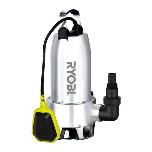 Ryobi Stainless Steel Submersible Pump - 1000W - 19,500L/hr - RACSUP32