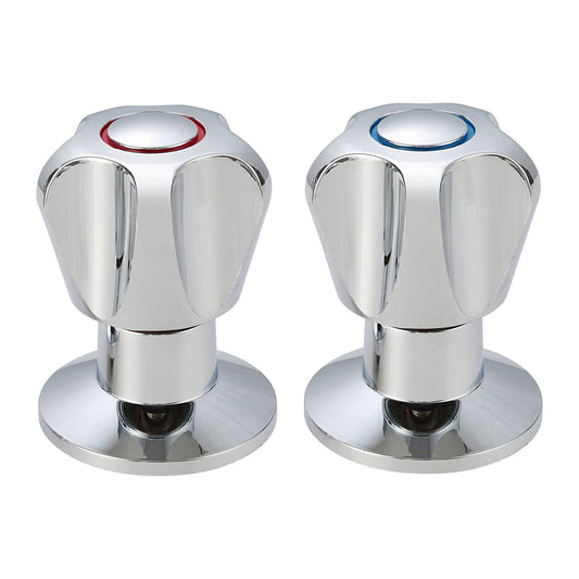 Shaw Mason Chrome Classic Style Basin Top Assembly - 60 x 94mm - Pair