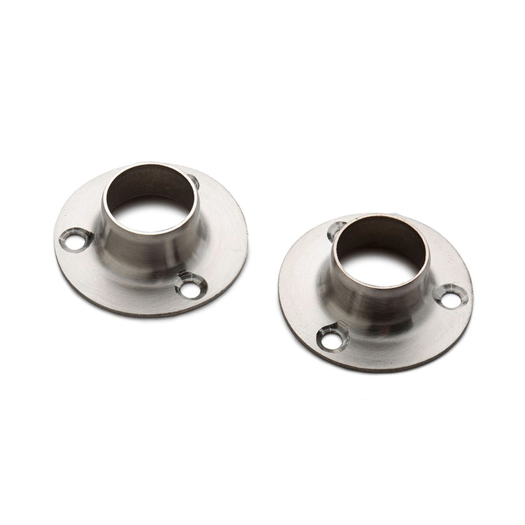Sandleford Stainless Steel Round Flange Fitting Rod 19mm - 2 Pack