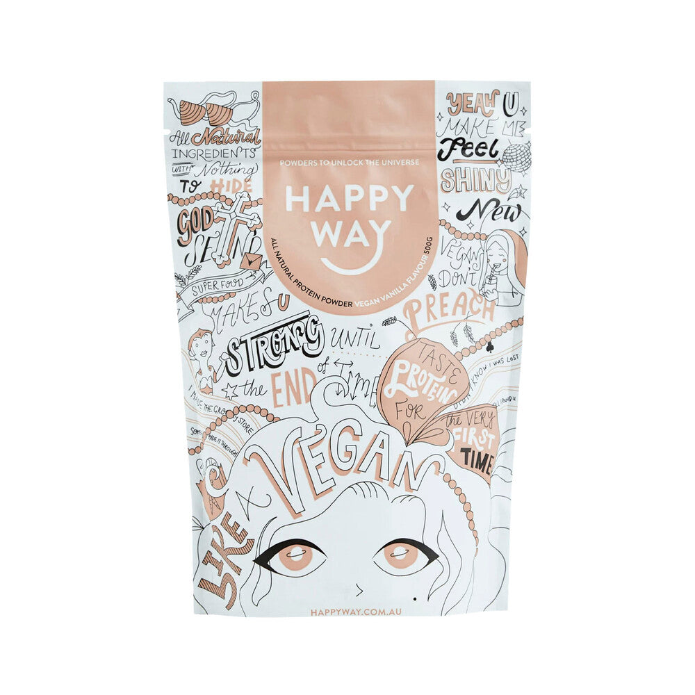 Happy Way Pea Protein Powder Vanilla - 500g