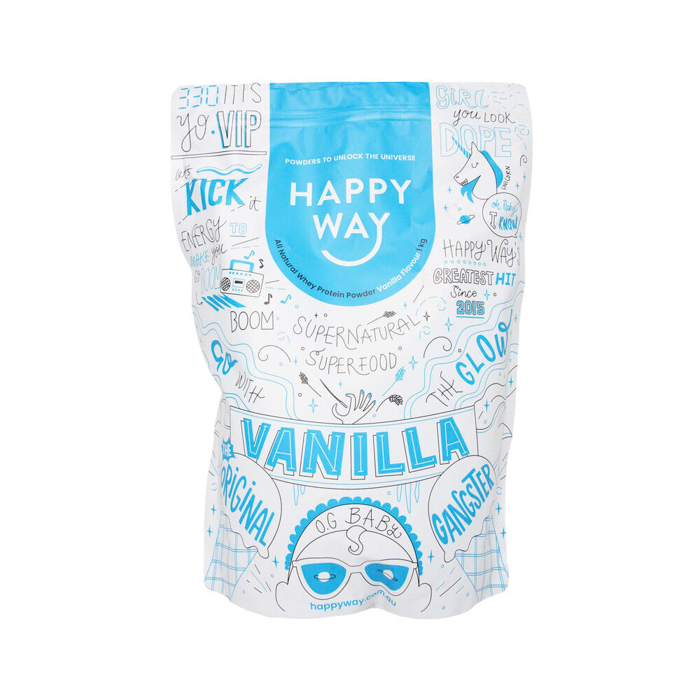 Happy Way Whey Protein Powder Vanilla - 1kg