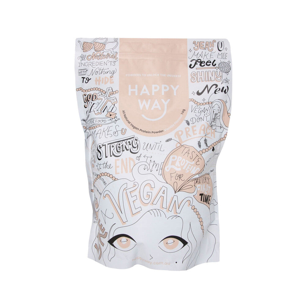 Happy Way Vegan Protein Powder Vanilla - 1kg