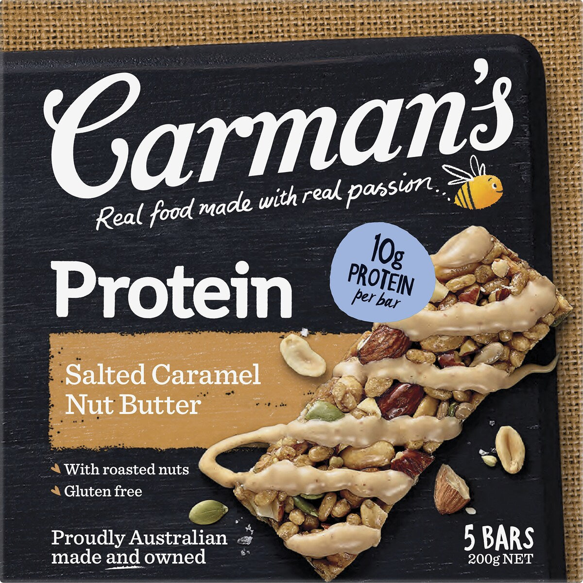 Carmans Protein Bars Salted Caramel Nut Butter 5 pack
