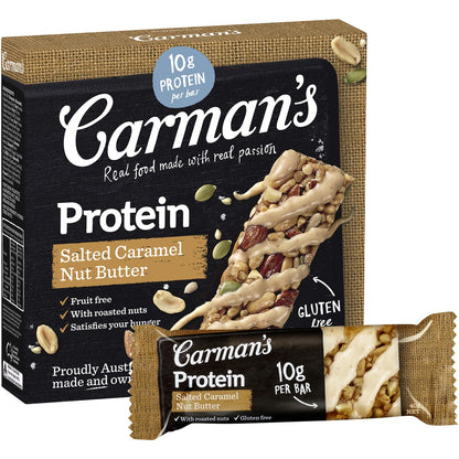 Carmans Protein Bars Salted Caramel Nut Butter 5 pack