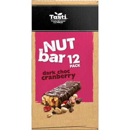 Tasti Nut Bar Dark Choc & Cranberry 420g