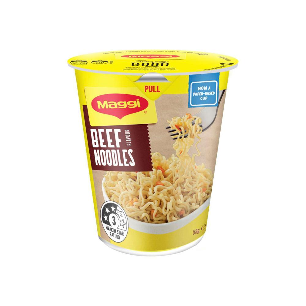 Maggi Instant Noodles Cup Beef Flavour - 58g