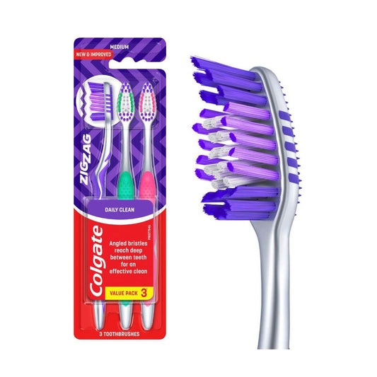 Colgate Zig Zag Medium Toothbrush - 3 Pack