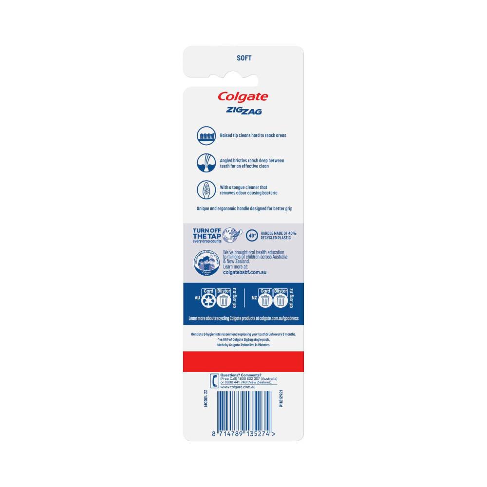 Colgate Zig Zag Soft Toothbrush - 3 Pack