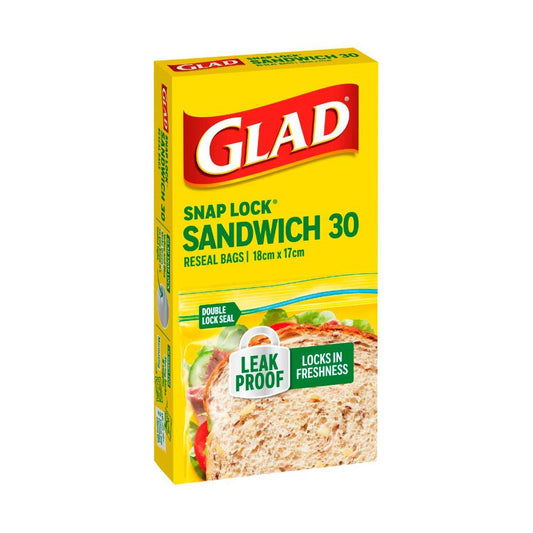 Glad Snap Lock Sandwich Bags Large - 30 pack