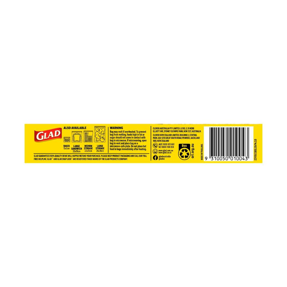 Glad Snap Lock Sandwich Bags Large - 30 pack